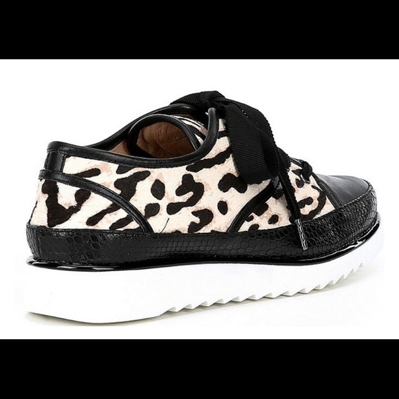 Donald Pliner Leopard Print Sneakers - Picture 3 of 4